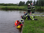 Oefening Brandweer Kollum en het ORT Oppervlakte Reddingsteam van Burgum